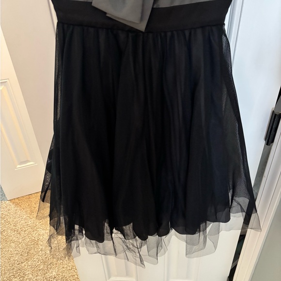 Max and Cleo Women’s Dress | Size 4 Silver Gray Tulle Skirt Black - Picture 3 of 5